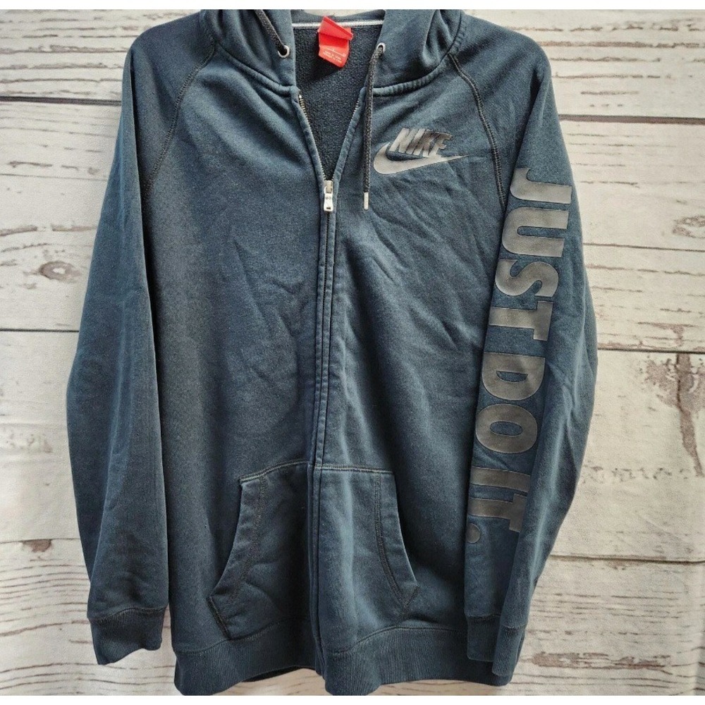 Mens Nike Small Black Hoodie Full Zip Sweatshirt Jacket comfort workout hiking